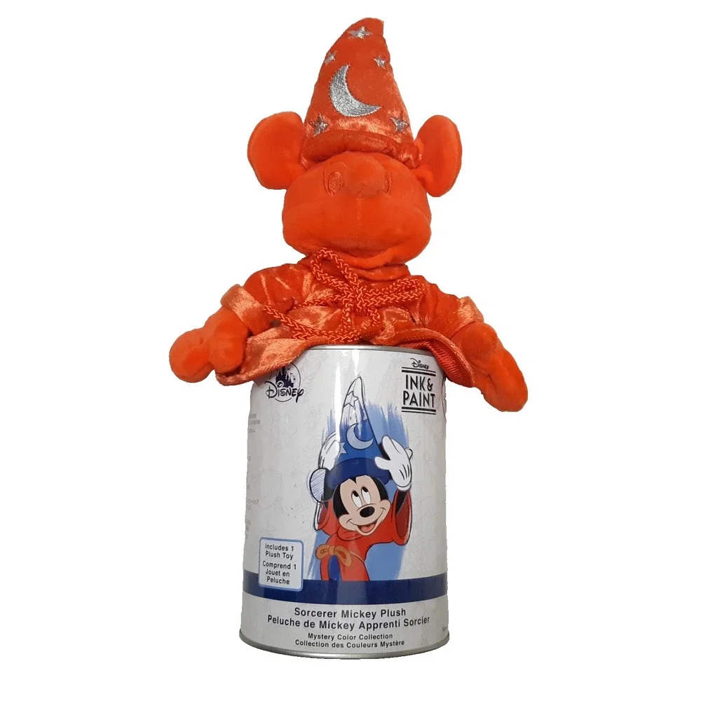 Disney Sorcerer Mickey Plush Ink & Paint Mystery Color Orange Fantasia‎ Wizard